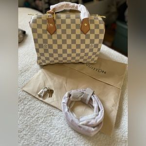 Louis Vuitton speedy bandouliere 25 Damier azur